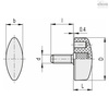 Elesa Stainless steel threaded stud, CT.476/20-SST-p-M4x6 CT.476-SST-p